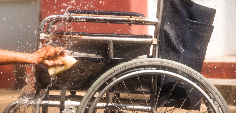 How to clean a wheelchair