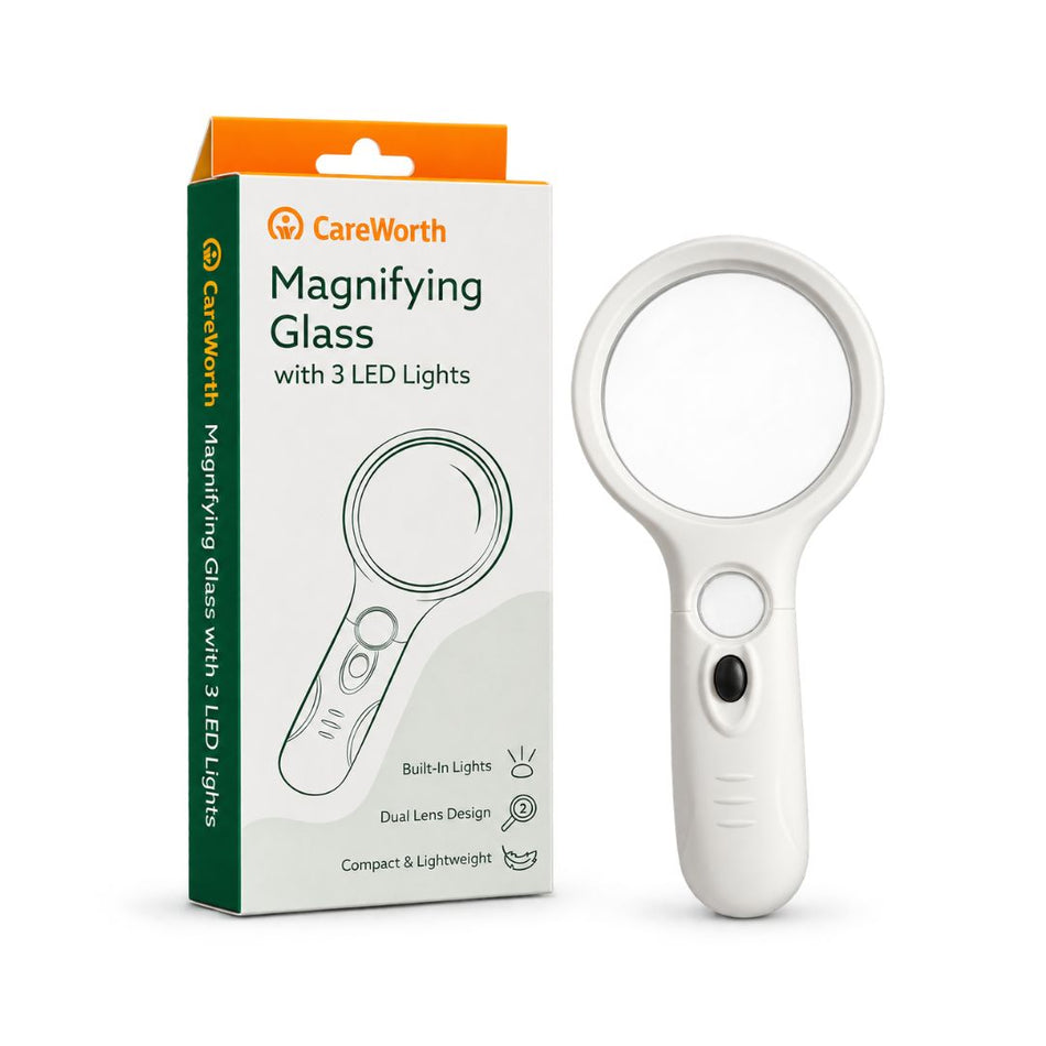 CareWorth Magnifying Glass with 3 LED Lights