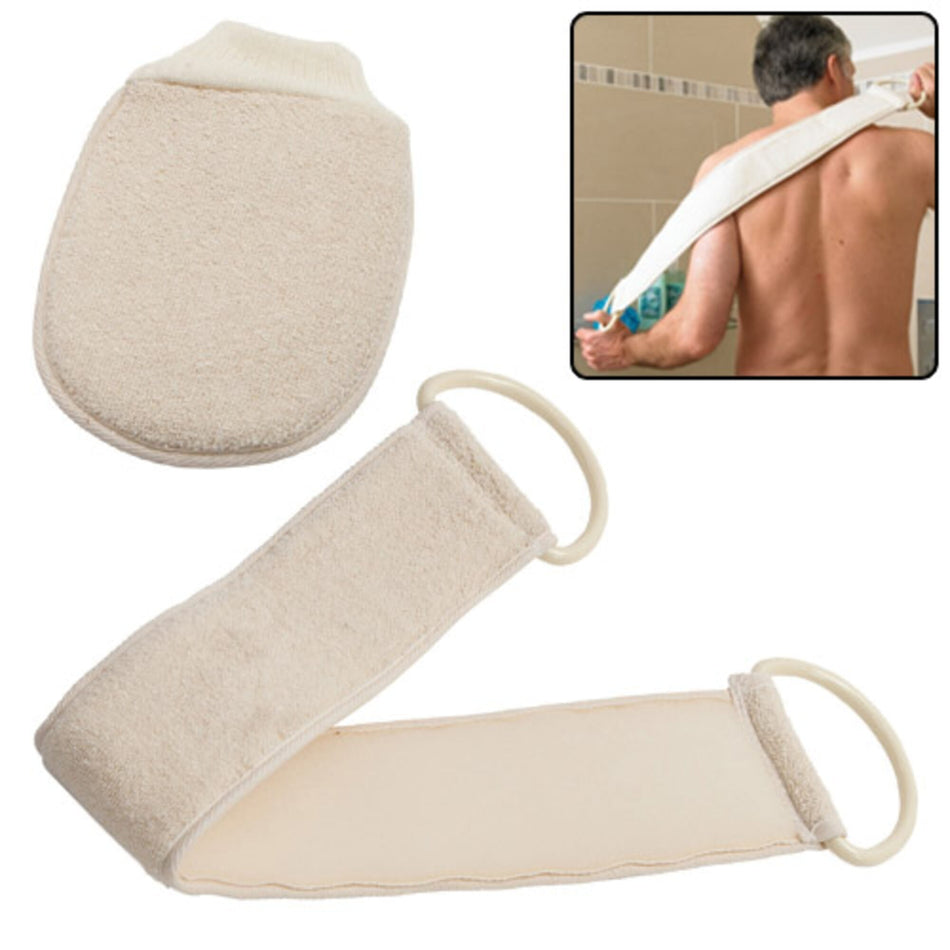 Flannel Strap and Wash Mitt