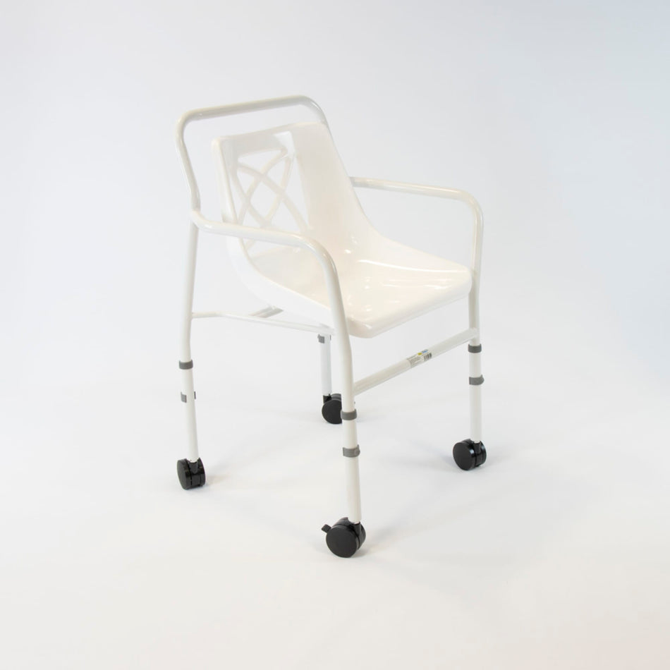 NRS Height Adjustable Economy Mobile Shower Chair