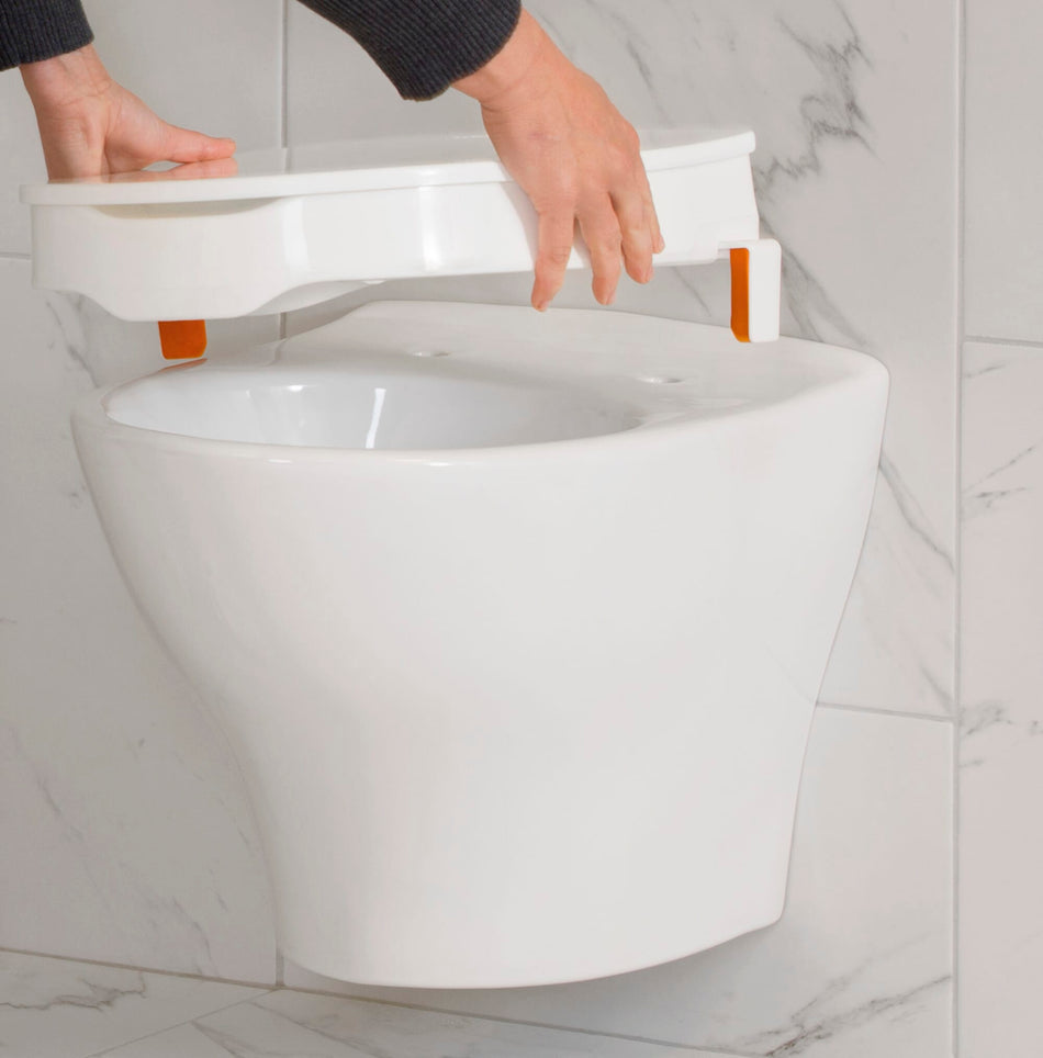 Etac My-Loo Raised Toilet Seat and Lid - with Brackets