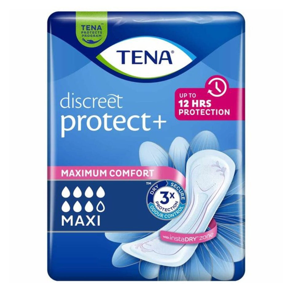 TENA Discreet Protect+ Maxi Incontinence Pads