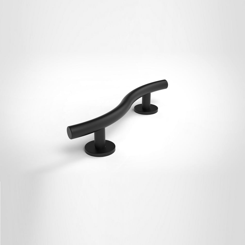 Nymas Matt Black Curved Grab Rail