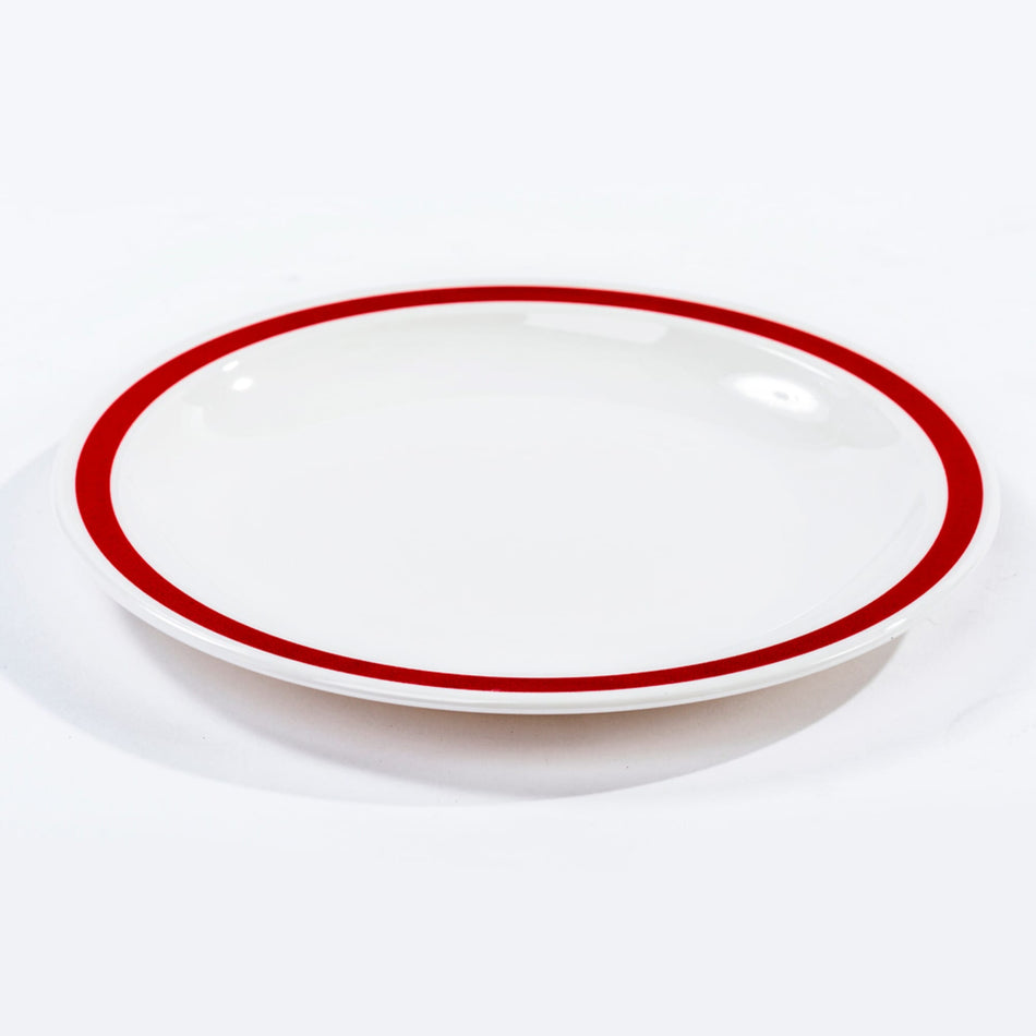 Red Rimmed Plate