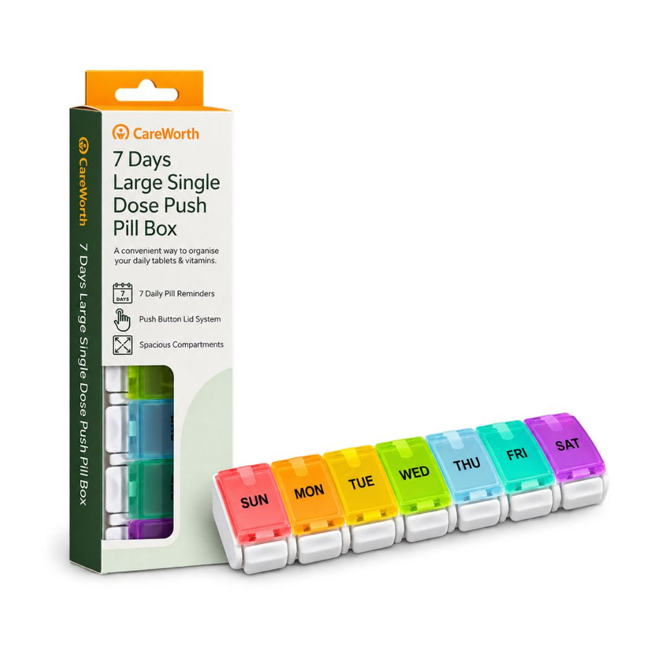 CareWorth 7 Days Large Single Dose Push Pill Box