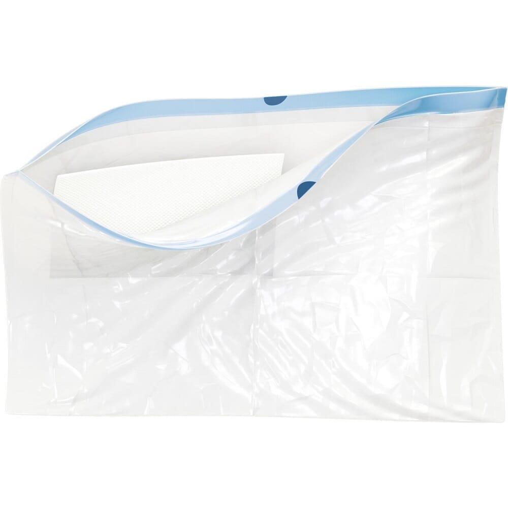 Abena Commode Liners-Pack of 20 positioned in a home environment such as a bedroom or bathroom, demonstrating its discreet appearance.