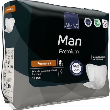 Close-up of a feature of Abena Man Premium Incontinence Pads.