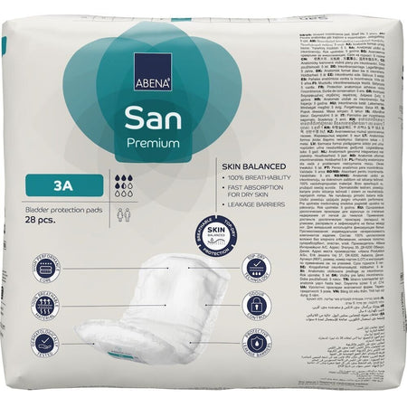 Close-up of a feature of Abena San Premium Incontinence Pads.