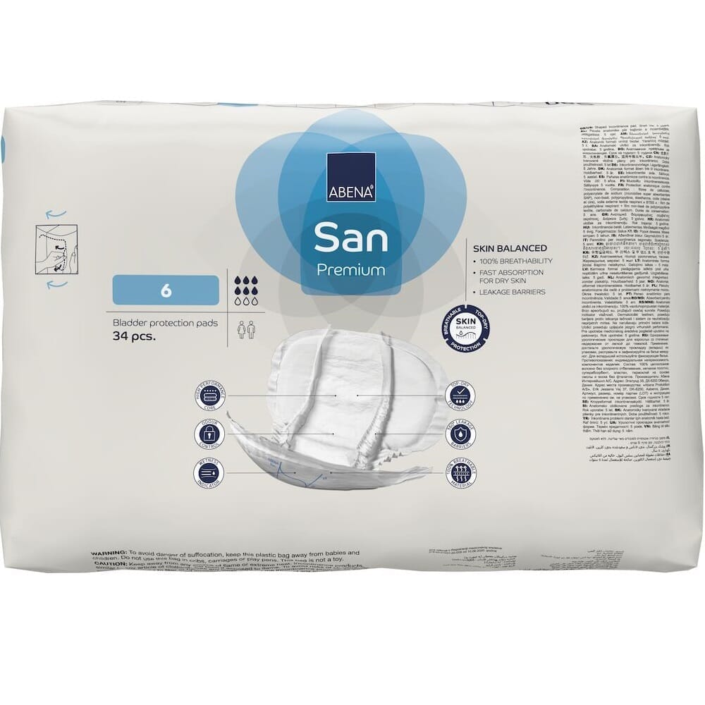 Alternative view of Abena San Premium Incontinence Pads, showing different angle or usage.