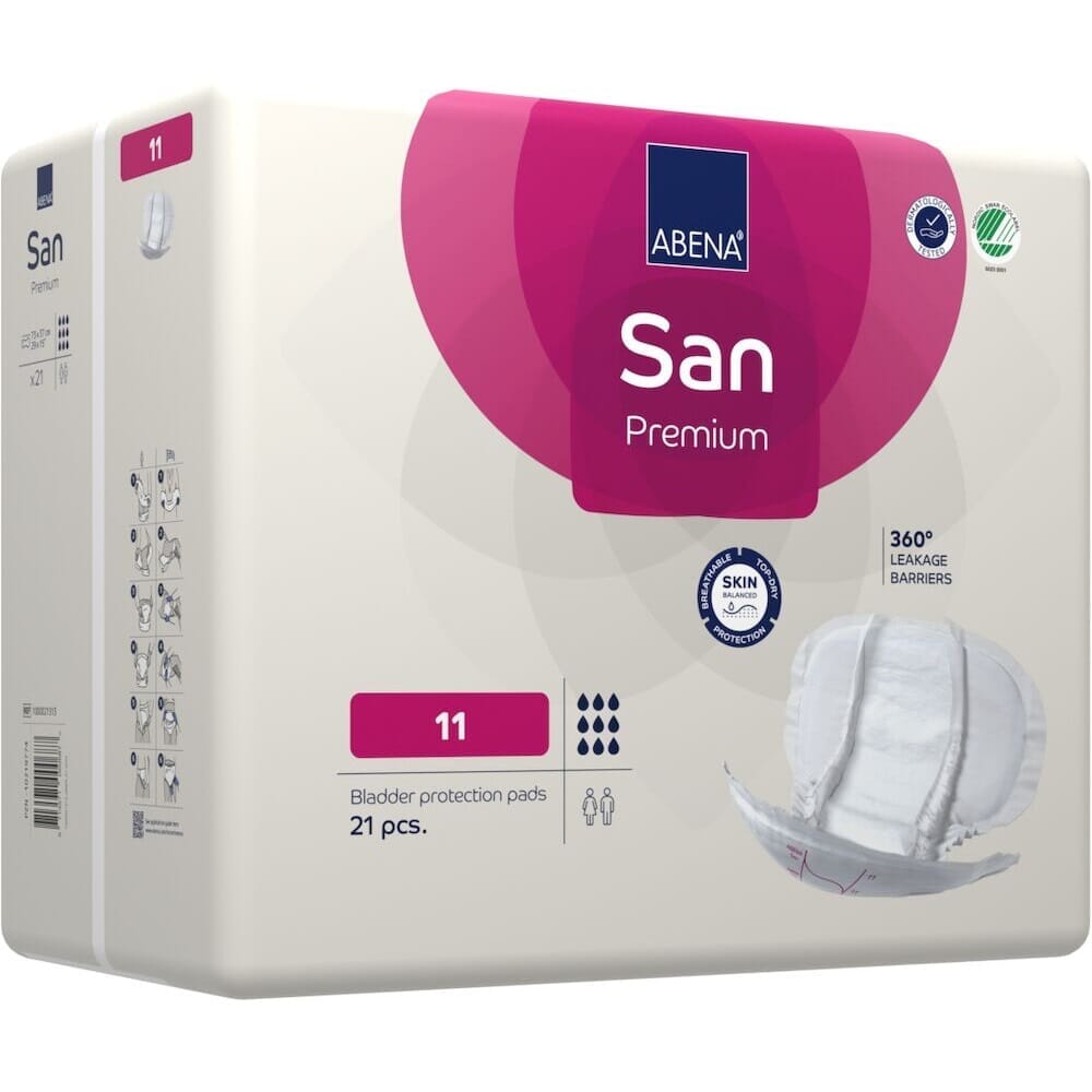 Alternative view of Abena San Premium Incontinence Pads, showing different angle or usage.
