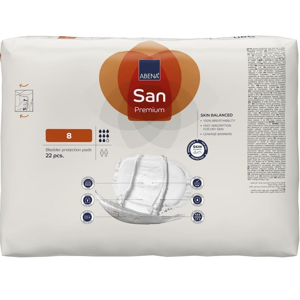 Alternative view of Abena San Premium Incontinence Pads, showing different angle or usage.