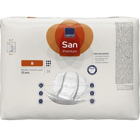 Alternative view of Abena San Premium Incontinence Pads, showing different angle or usage.