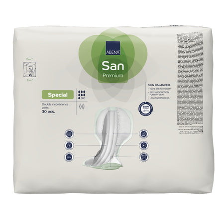 Close-up of a feature of Abena San Special Premium Incontinence Pads.