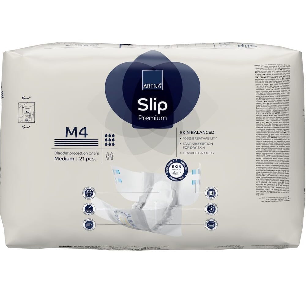 Close-up of a feature of Abena Slip M4 Premium All-In-One Incontinence Briefs.