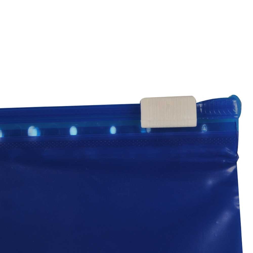 Abri-Bag Disposable Zip Lock Bags attached to a wheelchair, rollator or walking aid, demonstrating how it provides convenient storage.