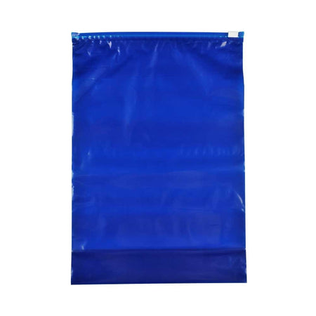 Abri-Bag Disposable Zip Lock Bags with the top open, showing the interior space for carrying personal belongings.