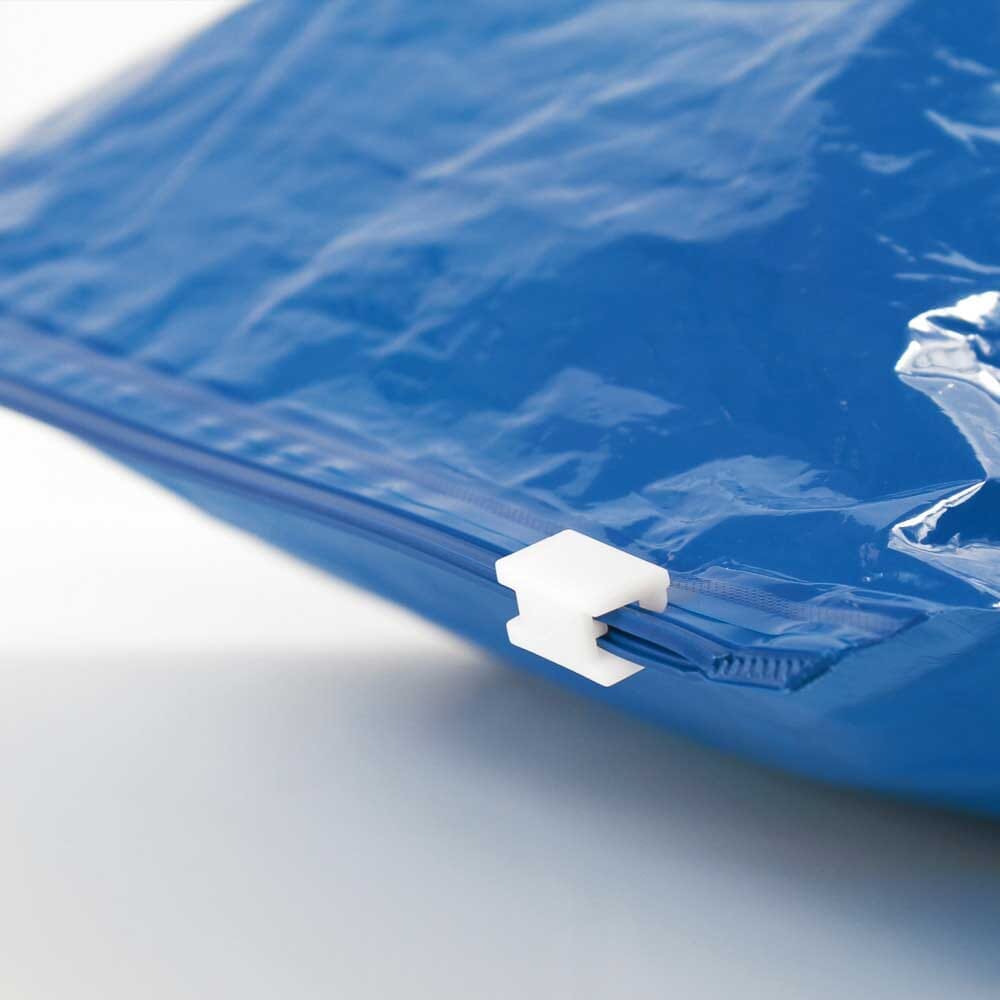 Close-up of a pocket or organiser section inside Abri-Bag Disposable Zip Lock Bags bag.