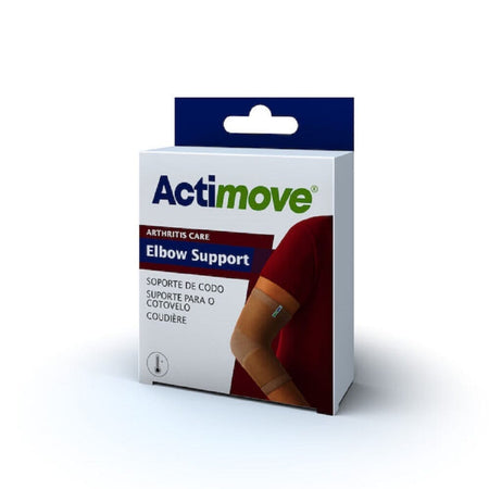 Close-up of the adjustable strap or fastening on Actimove Arthritis Elbow Support support, showing how it secures in place.