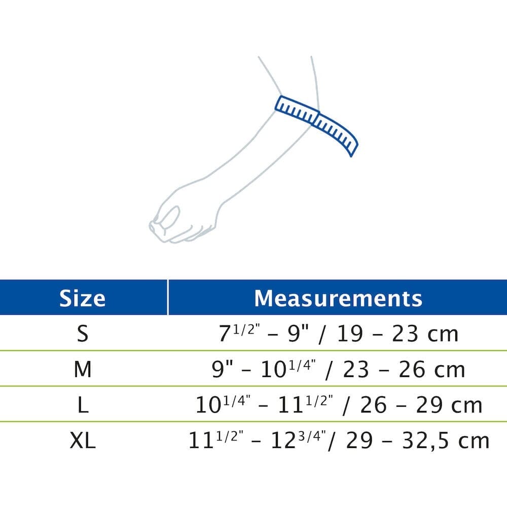 Actimove Arthritis Elbow Support support being applied or removed from the joint, illustrating ease of use.