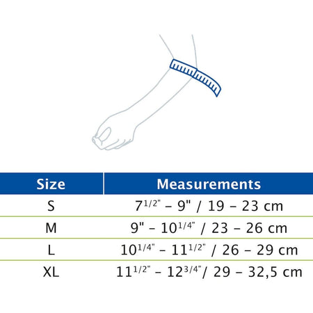 Actimove Arthritis Elbow Support support being applied or removed from the joint, illustrating ease of use.