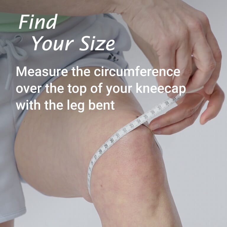 Actimove Arthritis Knee Support support being applied or removed from the joint, illustrating ease of use.