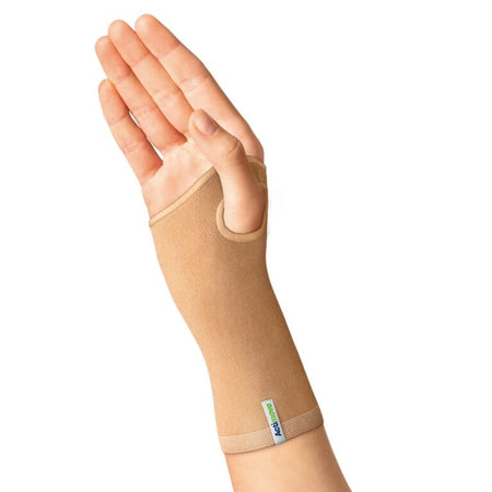 Actimove Arthritis Wrist Support support being applied or removed from the joint, illustrating ease of use.