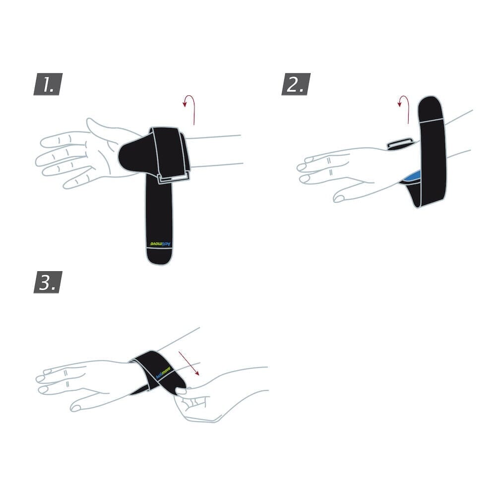 Diagram or packaging of Actimove Wrist Stabiliser Carpal highlighting dimensions or features.