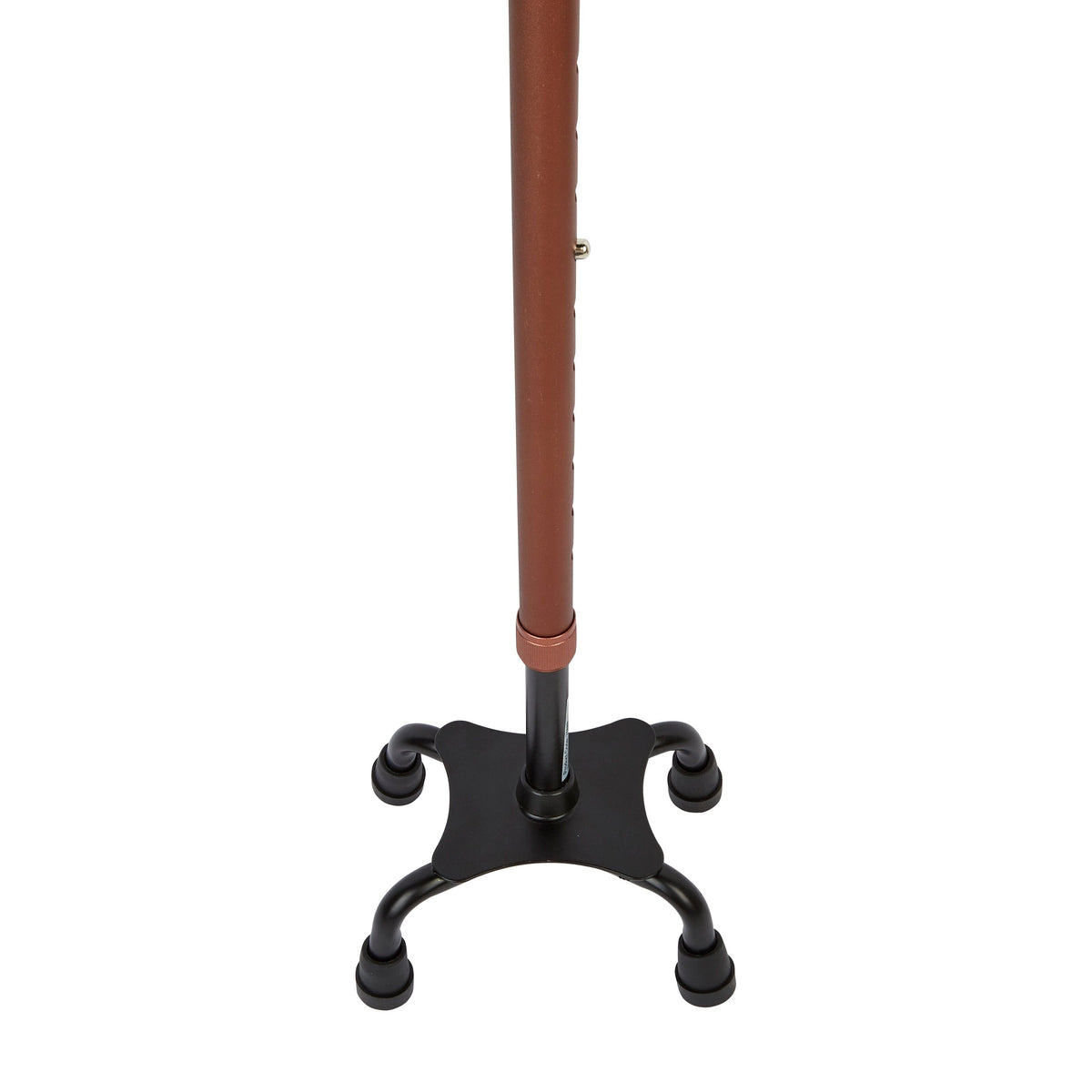 Adjustable Quad Walking Stick walking stick in use by a person, demonstrating balance and support.