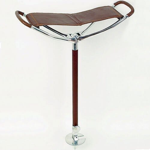 Image of Aluminium Tan Shooting Stick on a plain background.