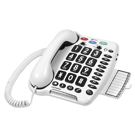 Full view of Amplipower 40-Big Button Telephone-40dB with large buttons and clear display on a plain background.