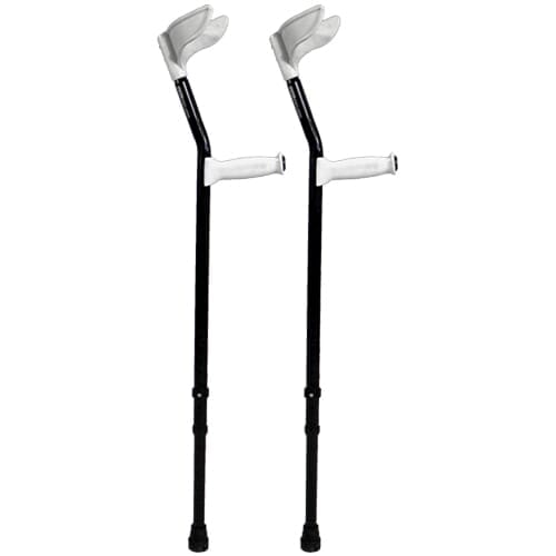Bariatric Elbow Crutch: pair of crutches side by side on a plain background, showing left and right crutches together.