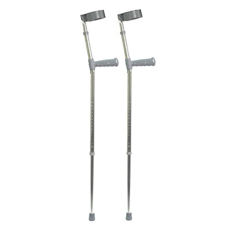 Bariatric Elbow Crutches: single elbow crutch on a plain background with an ergonomic handle, adjustable height and open cuff.