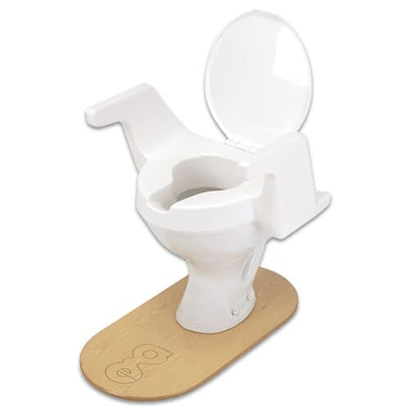 Image of Bariatric Enterprise Raised Toilet Seat with Arms on a plain background.