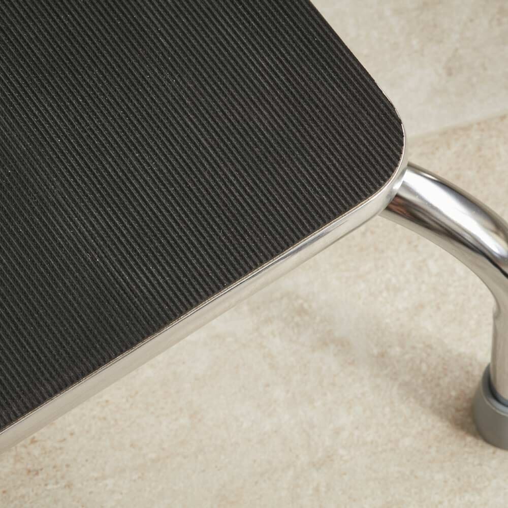 Close-up of a feature of Bath Step Stool with Handrail.