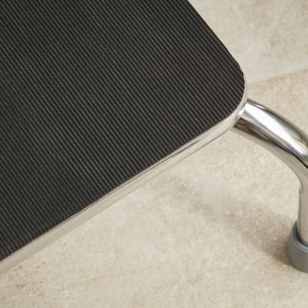 Close-up of a feature of Bath Step Stool with Handrail.