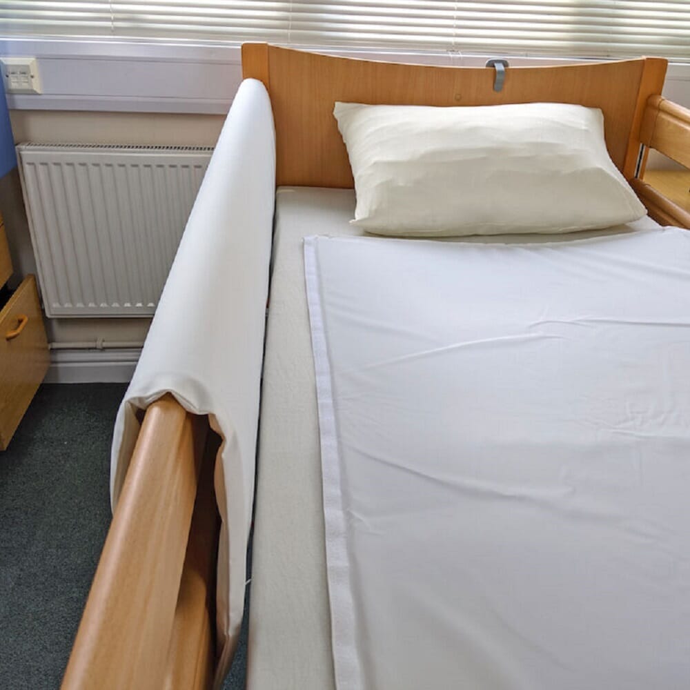 Lifestyle image of Bed Cot Side Bumpers-Pair being used in a real-life setting.
