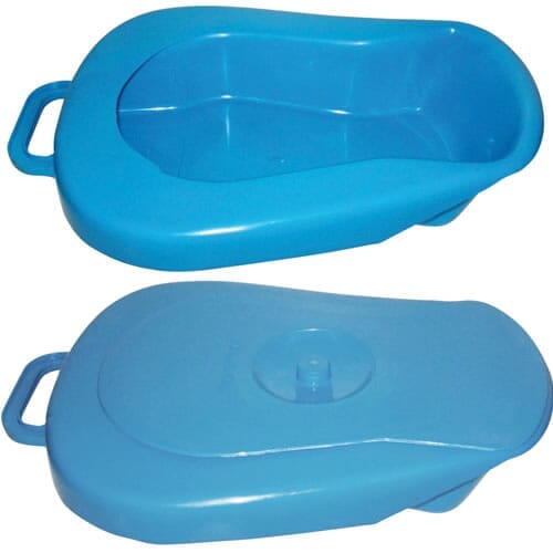 Alternative view of Bed Pan with Lid, showing different angle or usage.