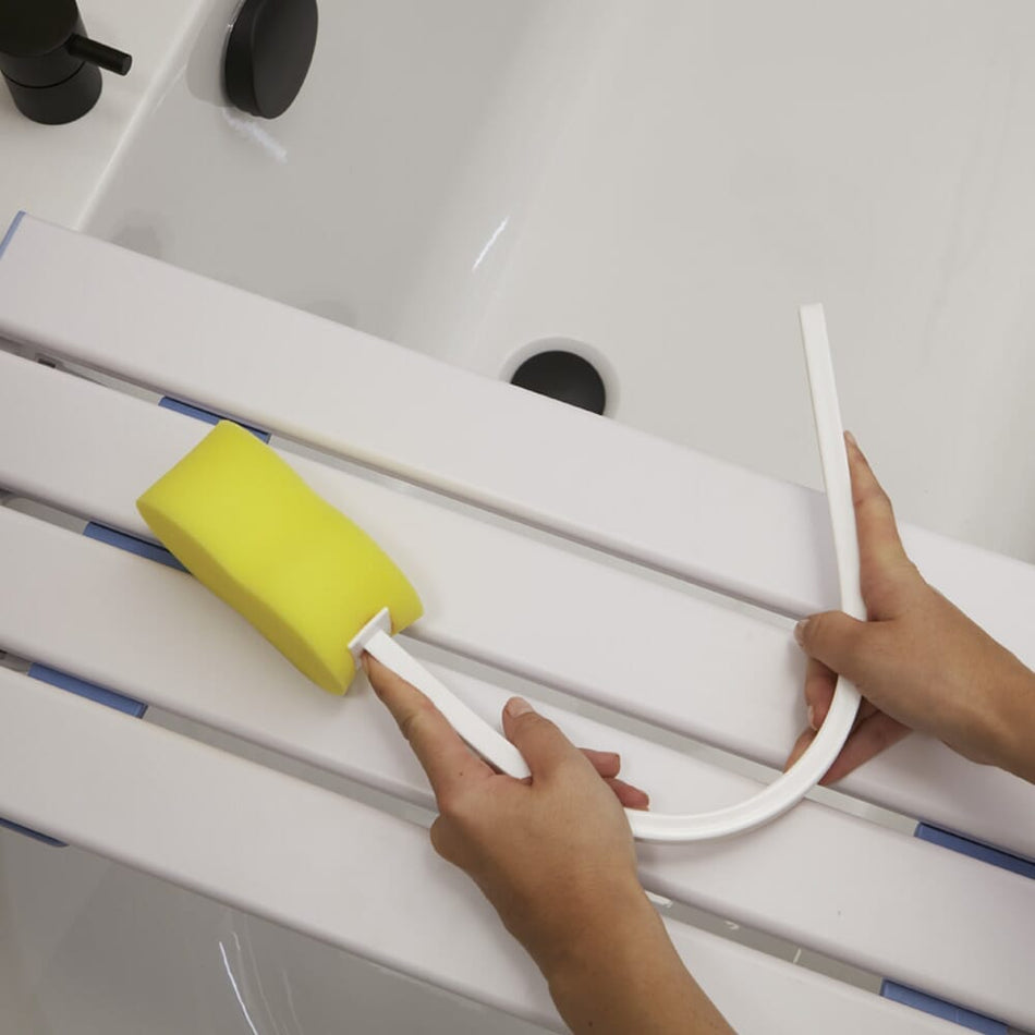 Alternative view of Bendable Long Handled Contoured Sponge, showing different angle or usage.