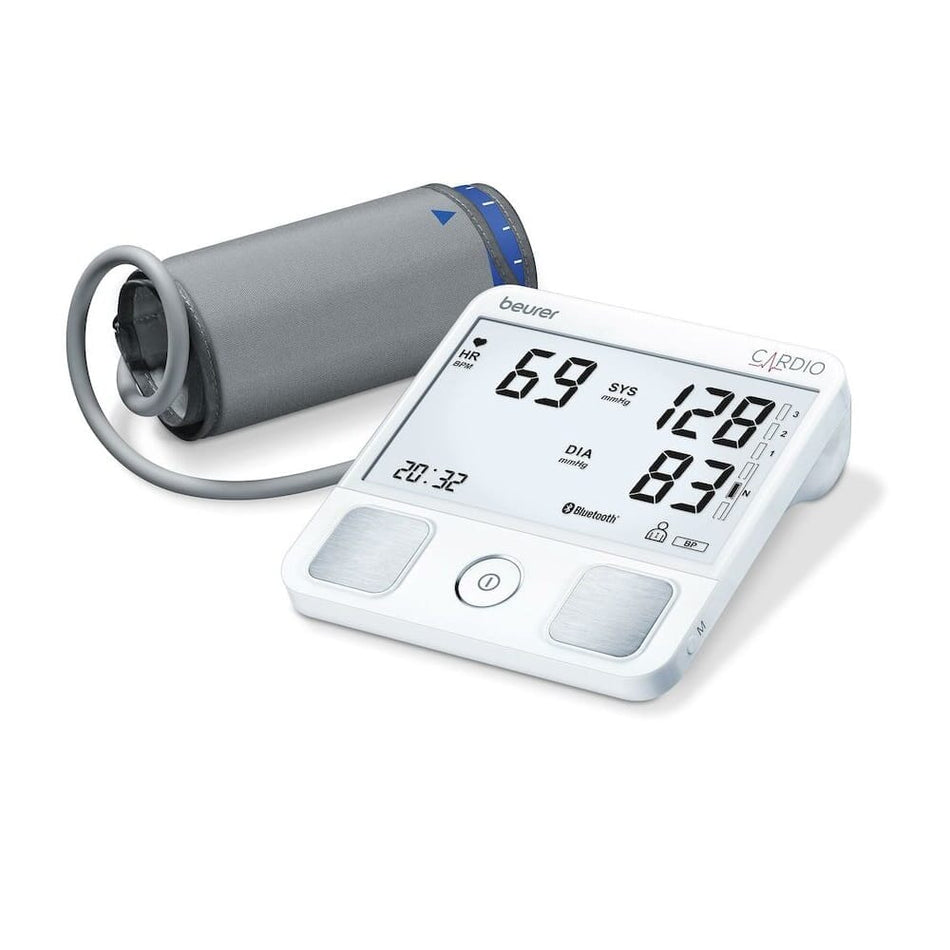 Image of Beurer BM 93 Blood Pressure Monitor with ECG Function on a plain background.