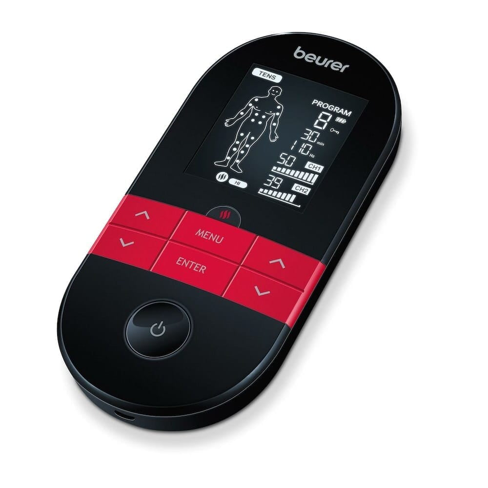 Image of Beurer EM 59 Digital TENS EMS Device With Heat on a plain background.
