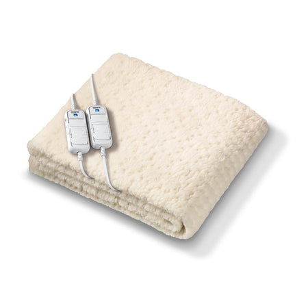 Image of Beurer Komfort Fleecy Heated Mattress Cover on a plain background.