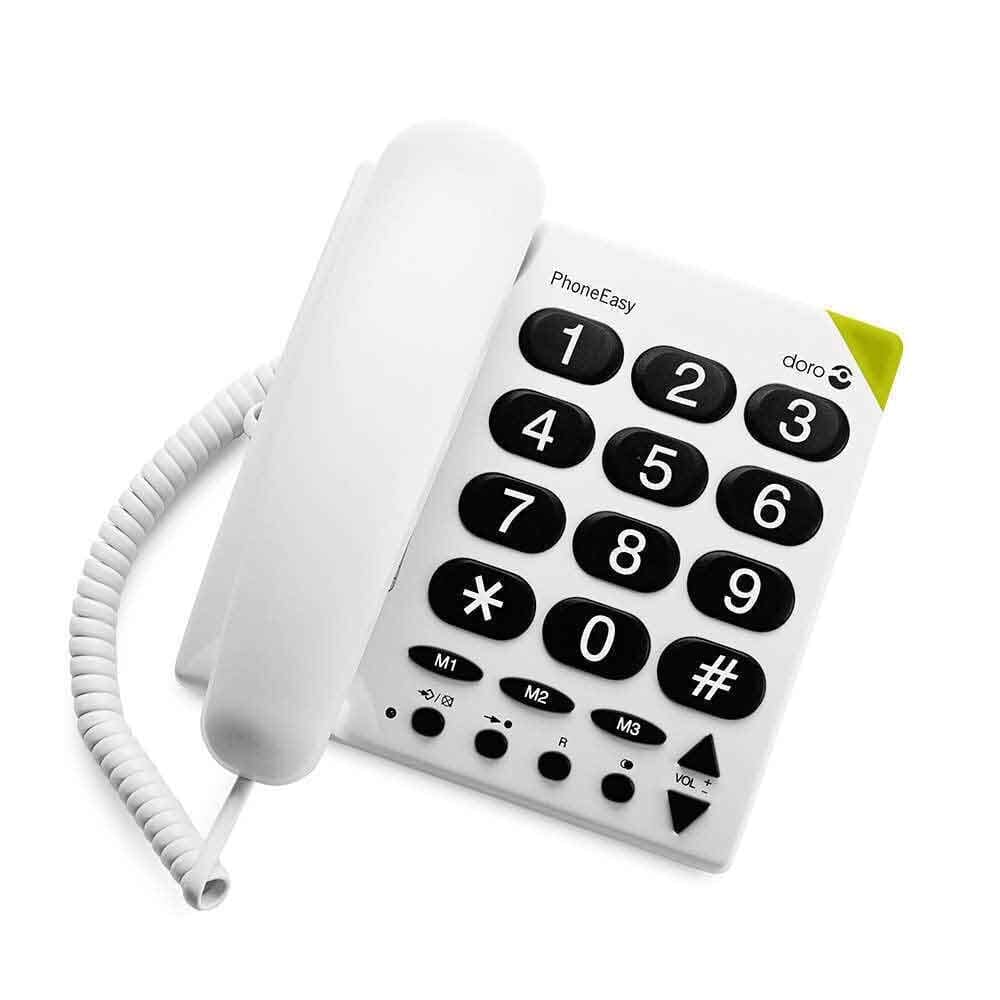 Full view of Big Button Telephone with large buttons and clear display on a plain background.