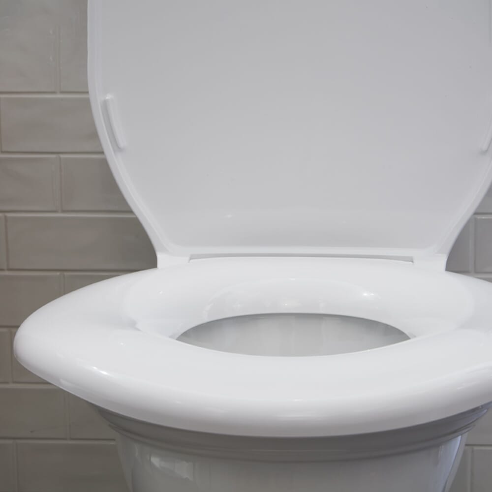 Close-up of a feature of Big John Bariatric Toilet Seat.