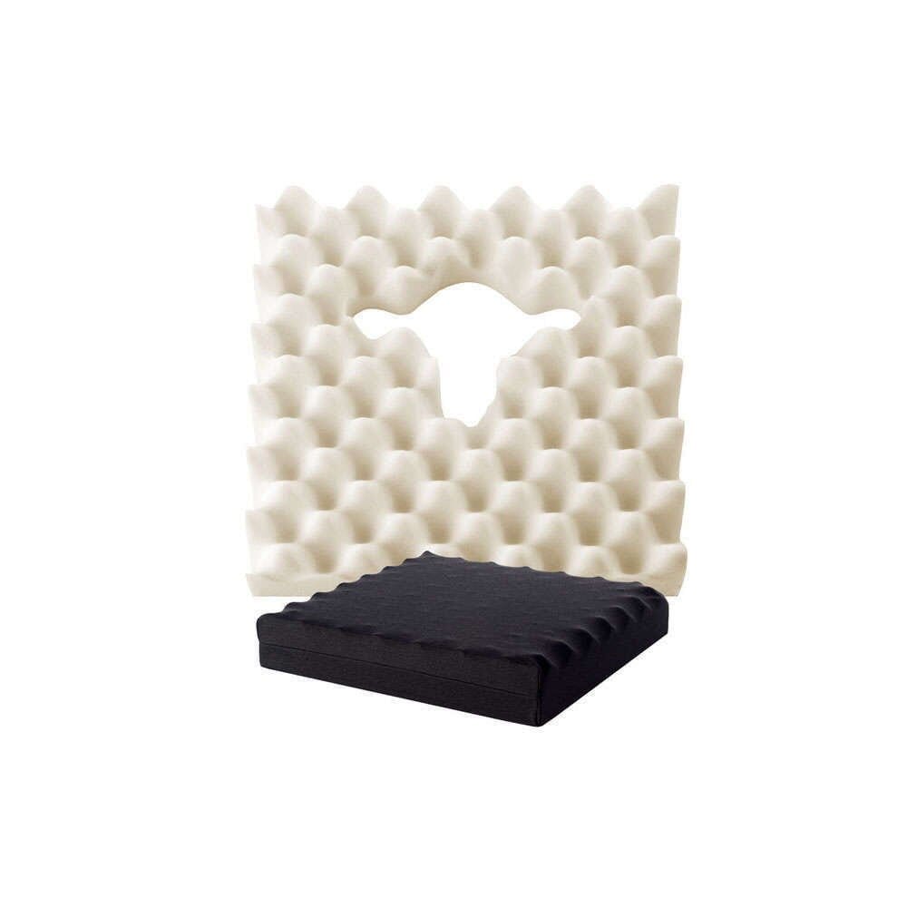 Full view of Boneyparts Sero Pressure Cushion cushion on a plain background, showing its shape and supportive material.