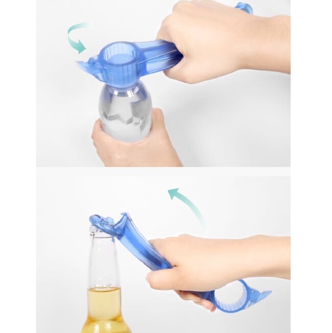 Diagram or packaging of Bottle Multi Opener highlighting dimensions or features.