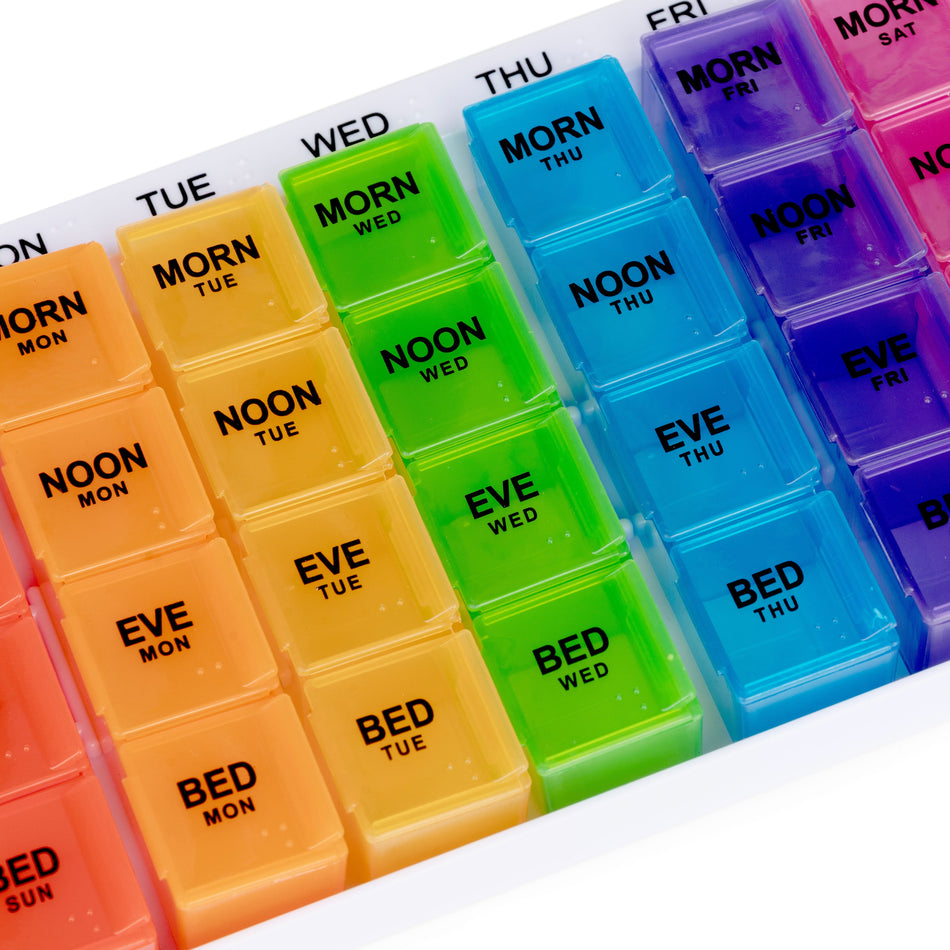 CareWorth 7 Days Multi Dose Coloured Pill Box