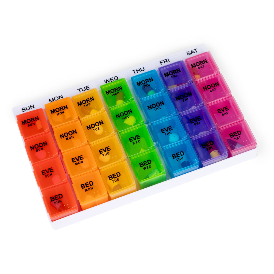 CareWorth 7 Days Multi Dose Coloured Pill Box