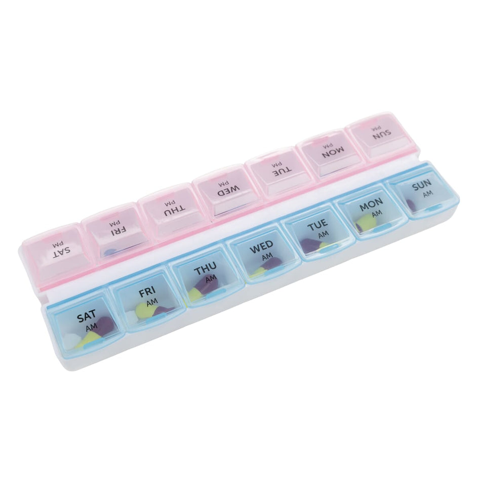 CareWorth 7 Days AM/PM Coloured Pill Box