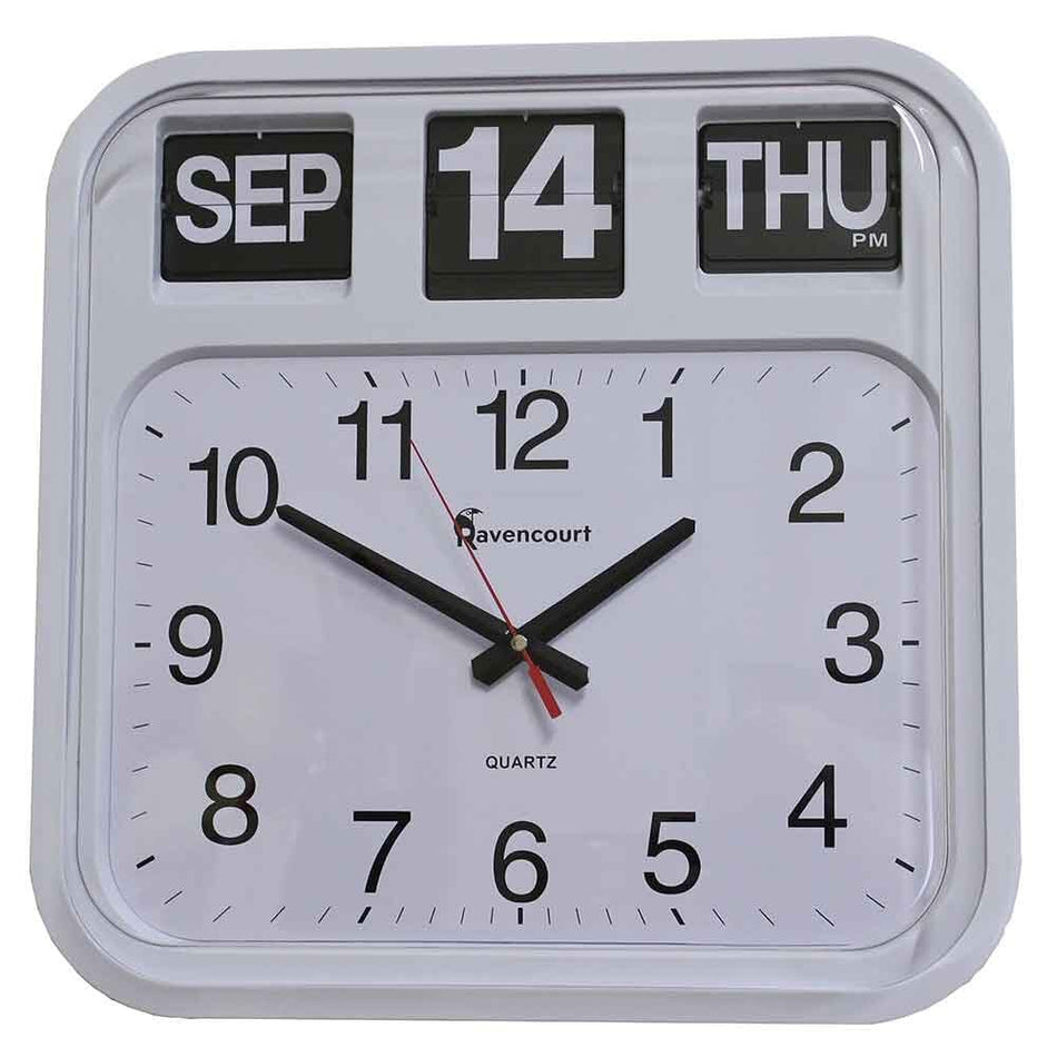 Image of Calendar Wall Clock on a plain background.