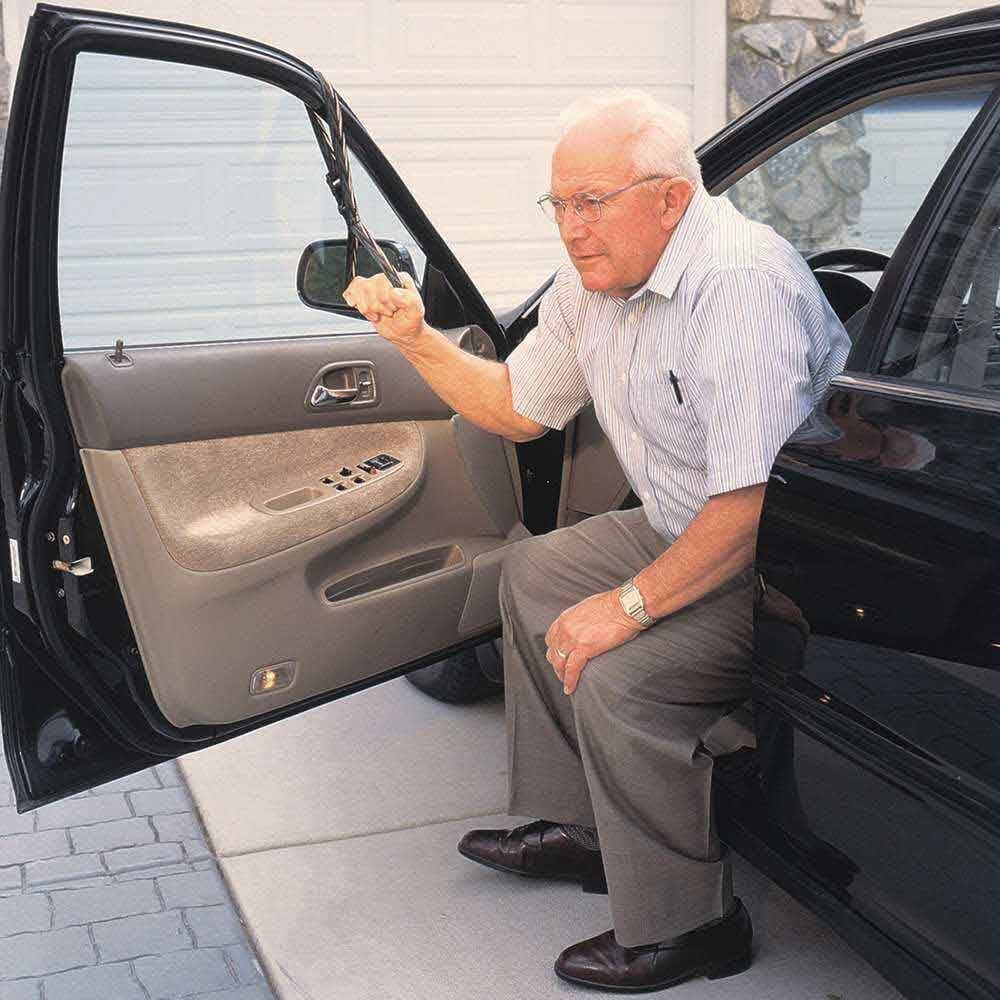 Close-up of a feature of Car Caddie.